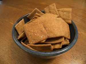 Whole wheat crackers with Menudo spice mix