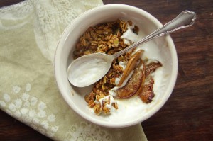Kate's granola with pears