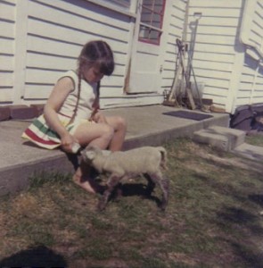 Lisa and bottle lamb
