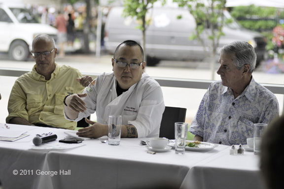 Breakfast with L'Etoile's executive chef Tory Miller, Madison's 2010 chef of the year, with Jack Kloppenburg and Jonathan Barry