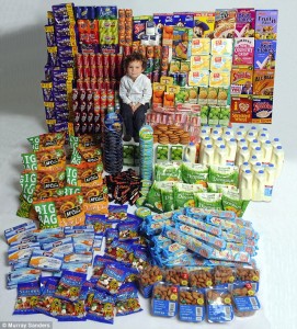 Junk food consumed in one year