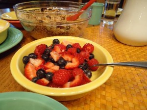 Granola and Fresh Fruit