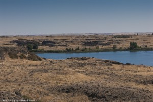 Water still stands in an occasional pond and pothole