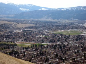 View from Mount Sentinel looking South towards sprawling development.