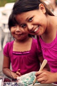 Youth at berry harvest