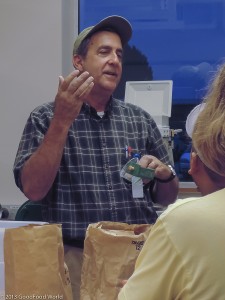 Dr. Jones explains how flour is tested in the Bread Lab.