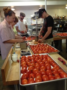 Tomatoes to fire-roast in the restaurant's wood oven.