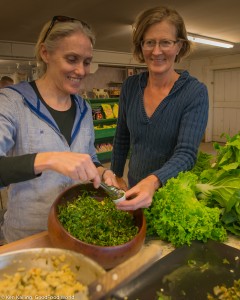 Farmer Wendy Haakenson (right) and Cynthia Krass, executive director, Snoqualmie Valley Preservation Alliance (SVPA)