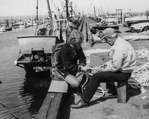 Pete learning his craft from Herb Larson, 1977