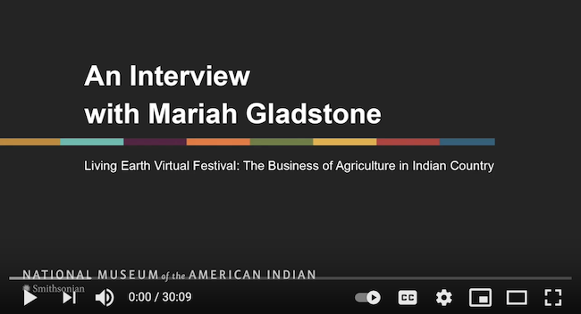 Mariah Gladstone (Blackfeet/Cherokee Nation): Indigikitchen